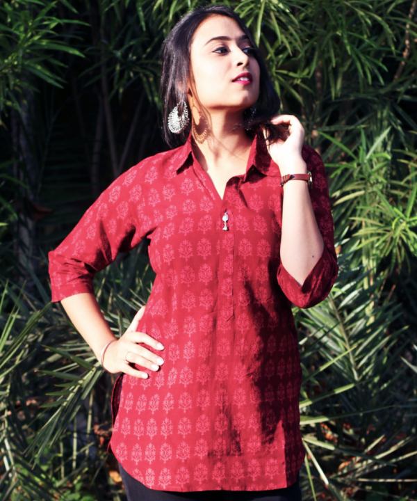 Khadi women half Kurti