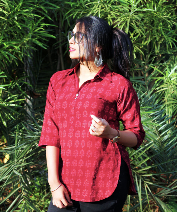 Khadi women half Kurti